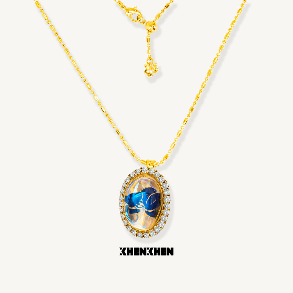 Butterfly Orchid Full-Diamond Necklace