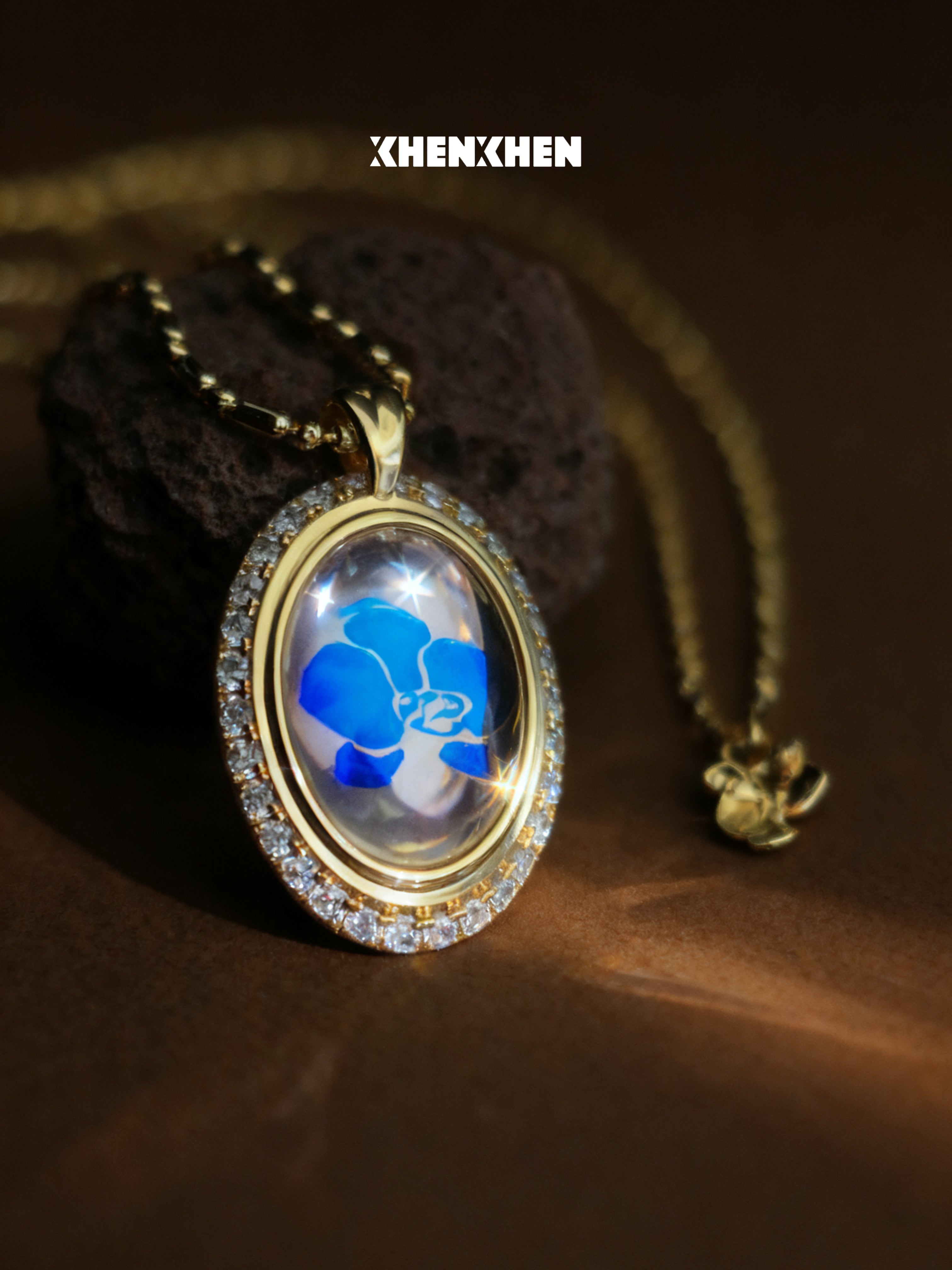 Butterfly Orchid Full-Diamond Necklace