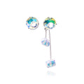 Asymmetrical crystal earrings for aquarium enthusiasts