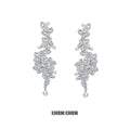 Lace long drop earrings