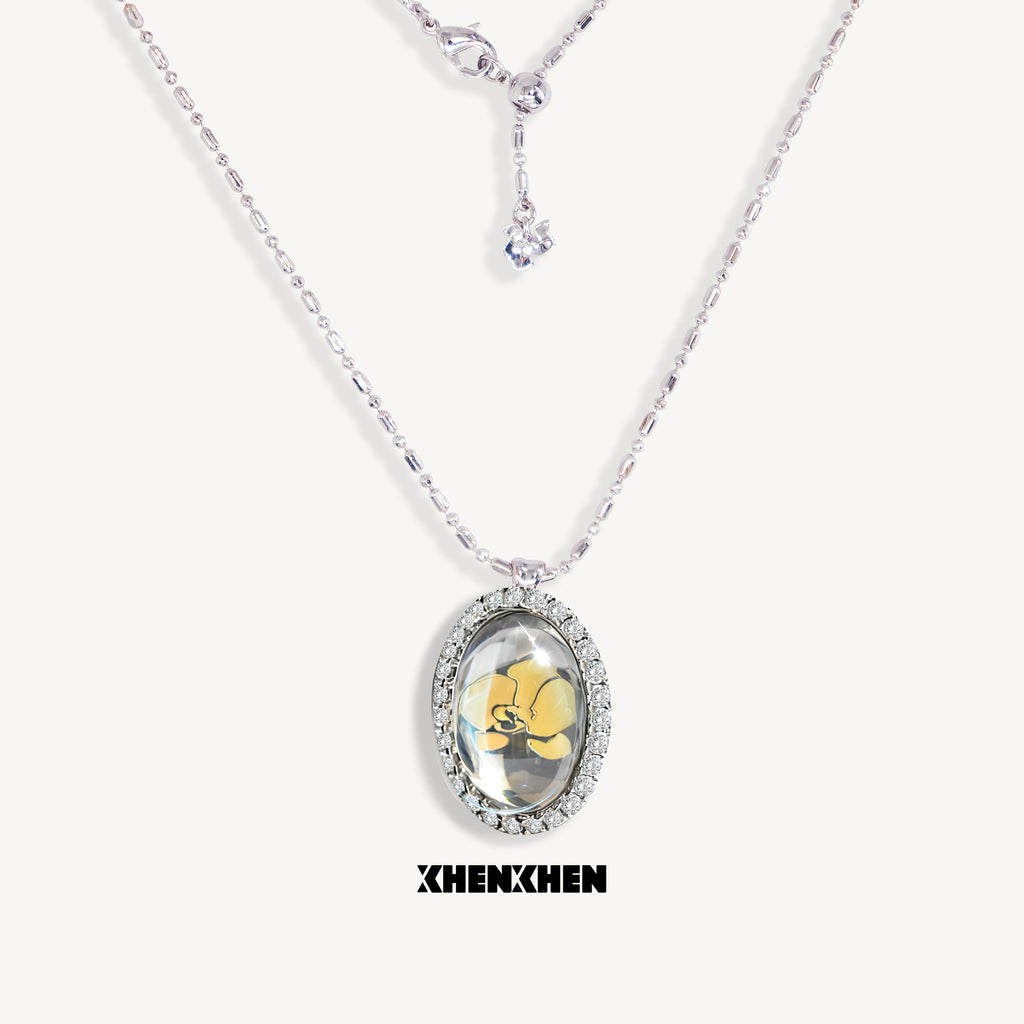 Butterfly Orchid Full-Diamond Necklace