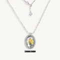 Butterfly Orchid Full-Diamond Necklace
