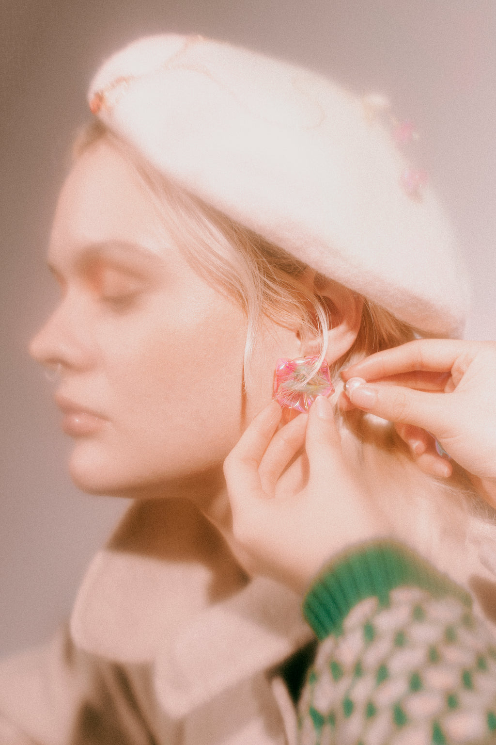 Show bubble earrings in large size