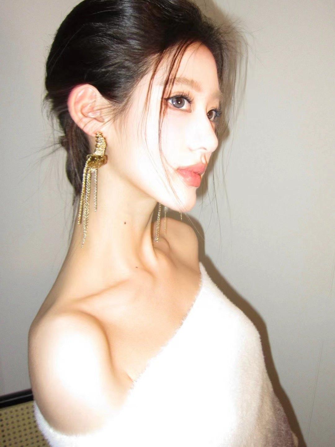 Spring Equinox Large Hoop Tassel Earrings