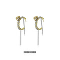 Spring Equinox Large Hoop Tassel Earrings
