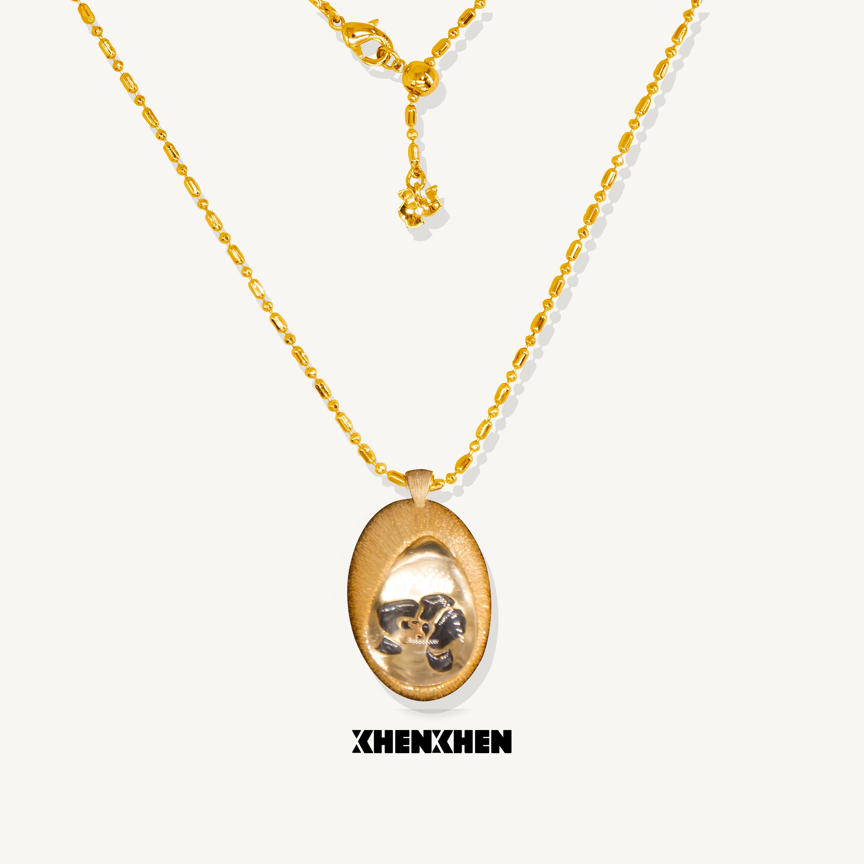 Silk-striped Phalaenopsis Necklace