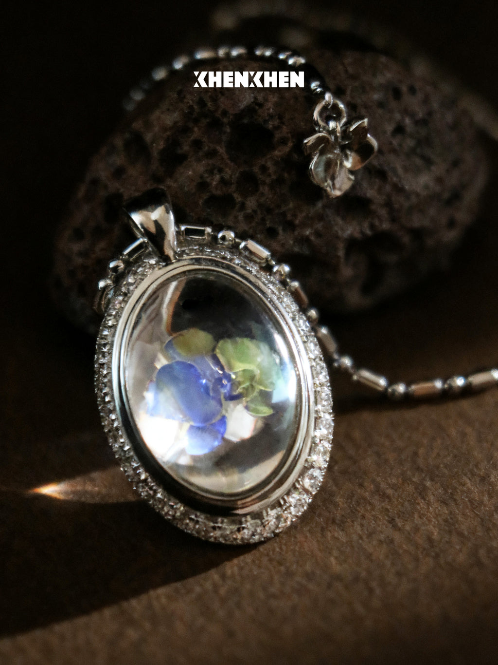 Butterfly Orchid Full-Diamond Necklace