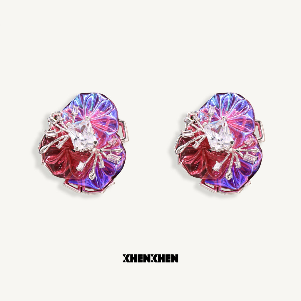 Morning flower shaped earrings