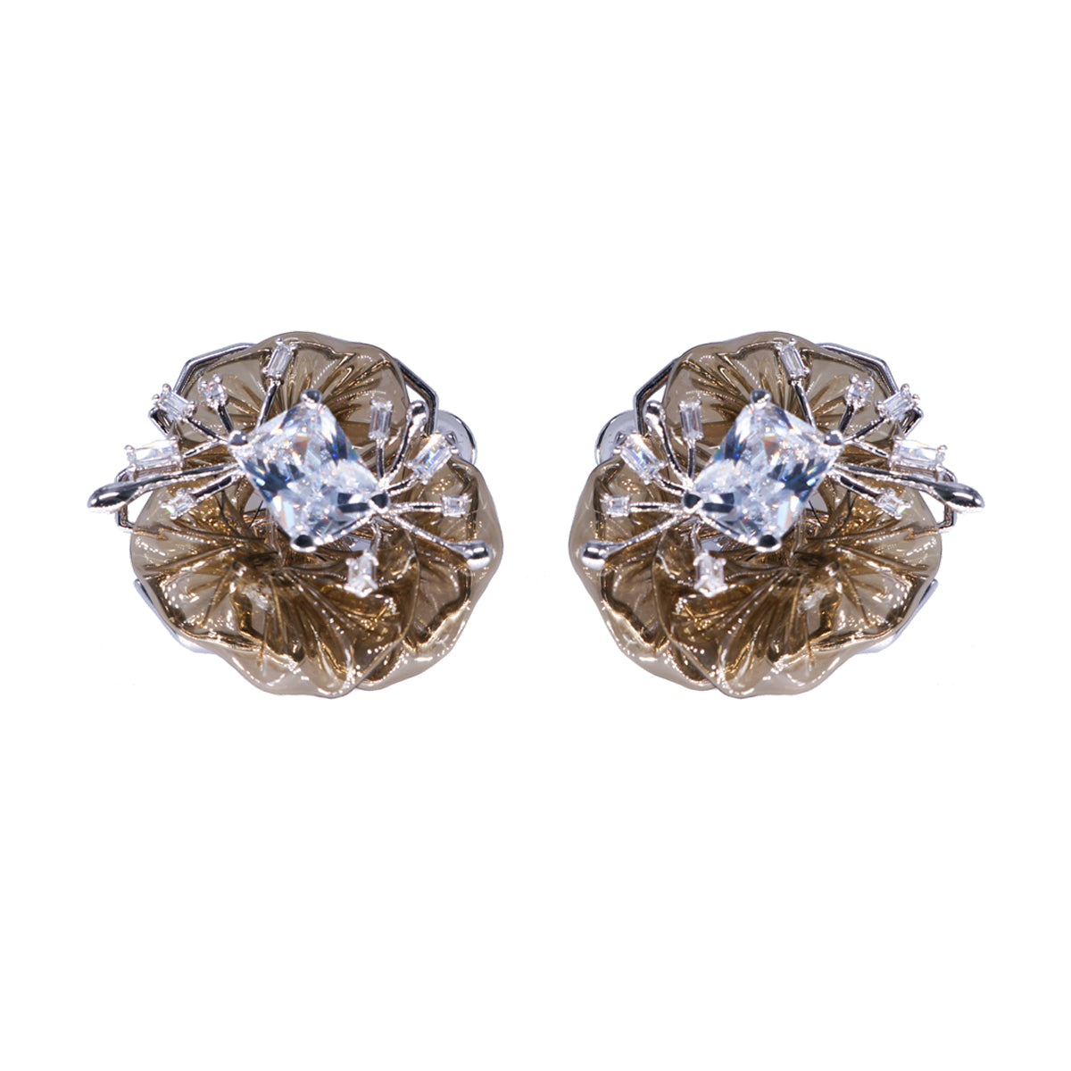 Morning flower shaped earrings