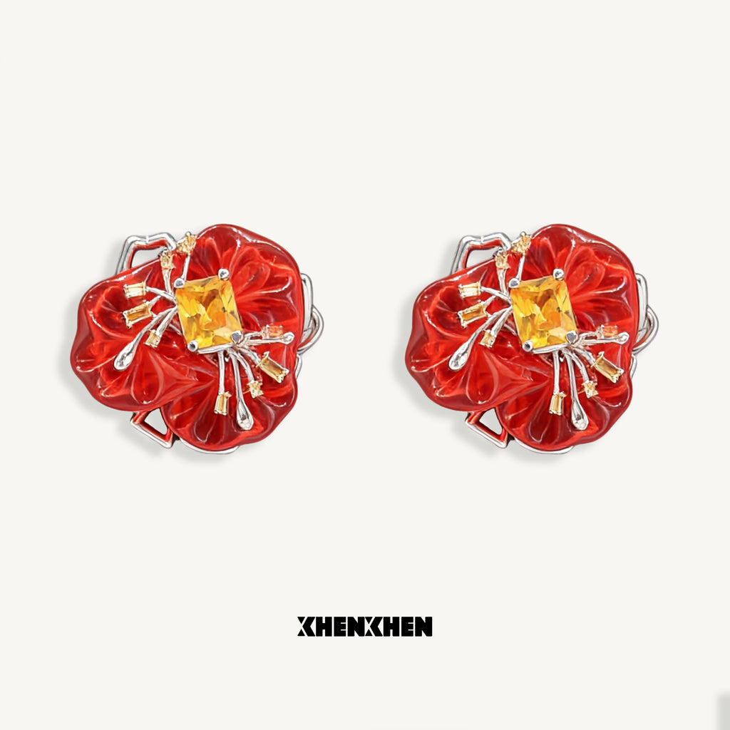 Morning flower shaped earrings