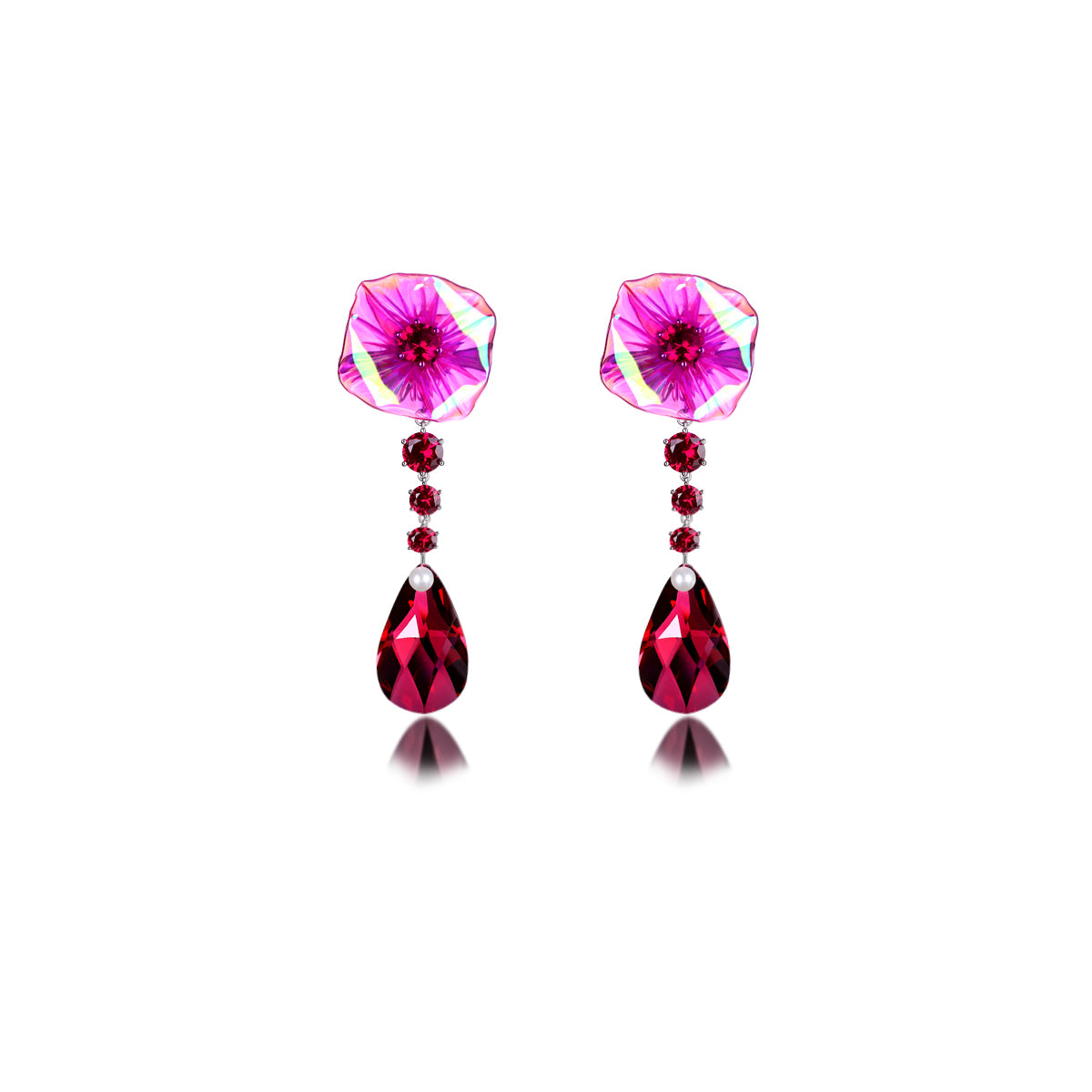 Named Love -Pink Flower Earring